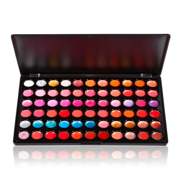 High Quality Beauty 66 Color Gorgeous Lip Gloss Lipsticks Makeup Palette Professional Cosmetic Palette