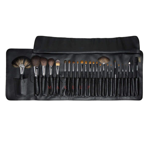 25 Piece High Quality Real Pure Natural Hair Makeup Brush Set